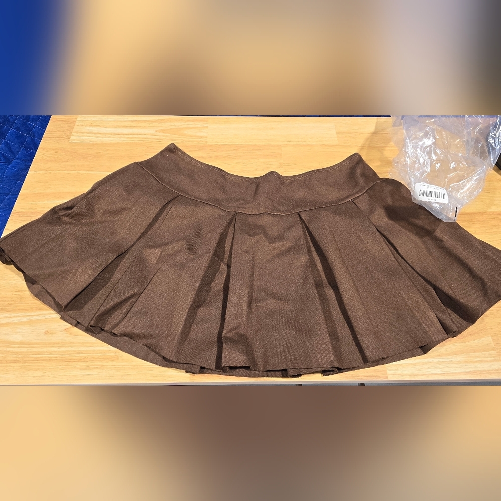 Current Mood Chocolate Brown Skater Skirt